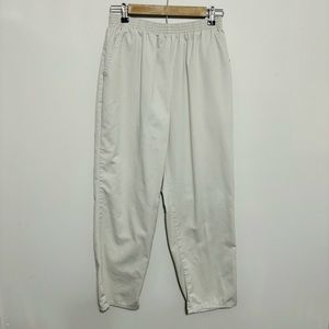 VF Jeanswear Vintage White Pull-On Elastic Waist Straight Wide Leg Pants 12P